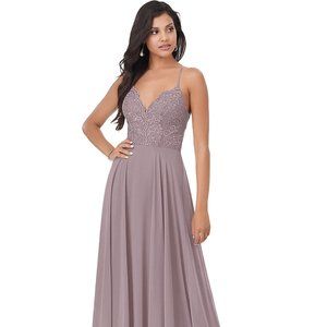 Azazie Sonya Bridesmaid Dress size 4, Dusk